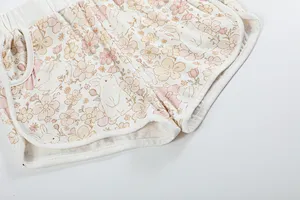Breathable Bamboo Shorts for Toddlers with Bunny Print